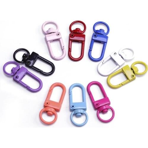 10pcs Bag Accessories Handbags Clasps Handle Metal Clasp Swivel Clips Dog Chain Collar Snap Hooks Key Rings