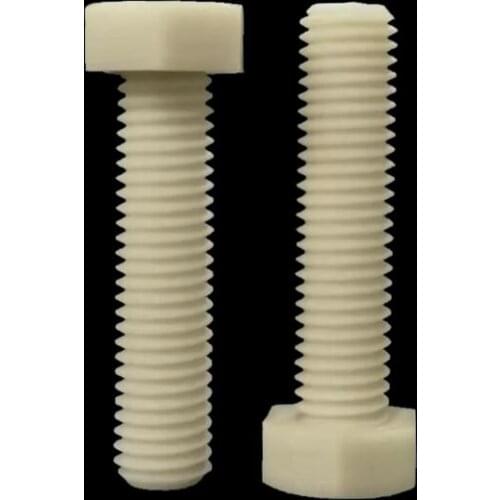 5pcs M12 M14 M16 M20 hex screws external hexagon bolts nylon with glass fiber male screw plastic material 30mm-150mm length