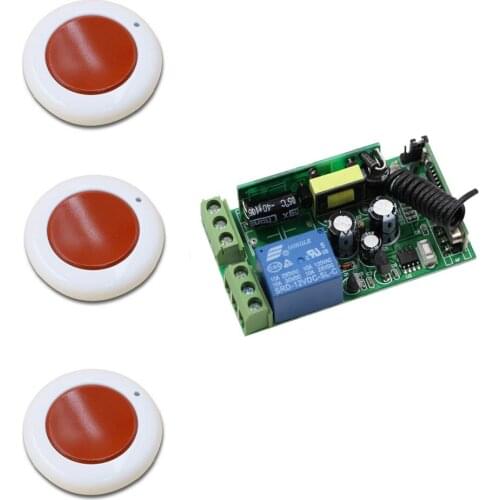 AC 85-250V 1CH 10A Relay Wireless Remote Control Switch Remote Power Switch System Receiver Transmitter Learning Code