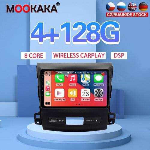 7" Android 10 PX6 4G 128GB Car Player For Mitsubishi Outlander 2007 2008 2009-2011 Car GPS Navi CarPlay Head Unit DSP Stereo