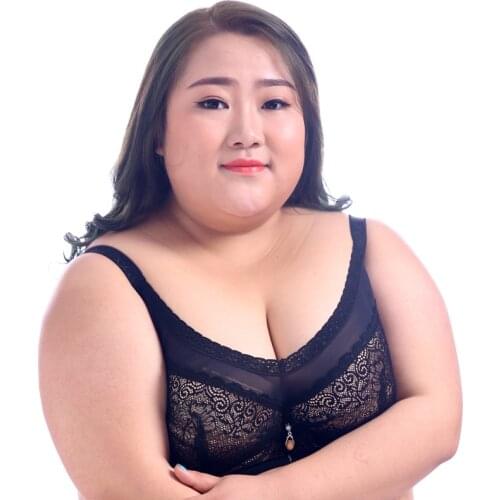 Plus OverSize Bras Big Breast Lace Full Thin Cup Push Up Tube Bras 70 34 80 85 90 42 44 105 B C D E F G H I J Free Shipping