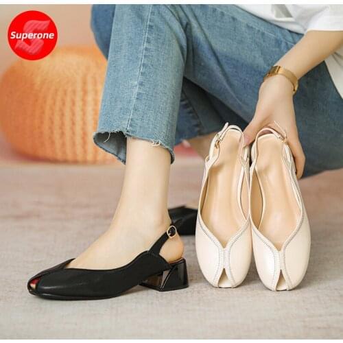 Sperone 2021 Summer Shoes Woman Open Toe Women Genuine Leather High Heel Sandals Casual Platform Sandals Women Sandals