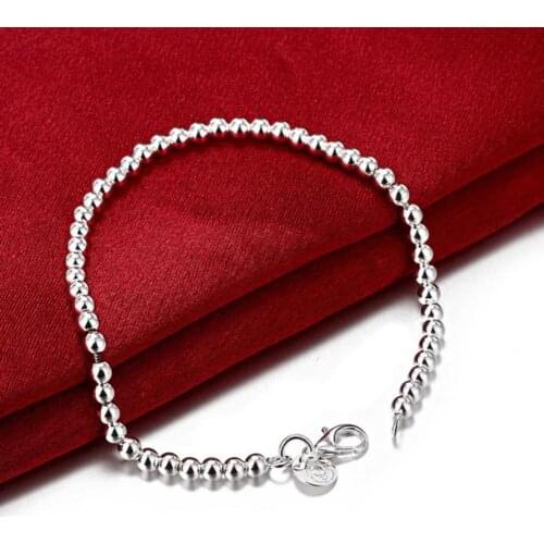 Bracelet Silver Plated Pretty Women Hand Chain with Lobster Clasp for Birthday