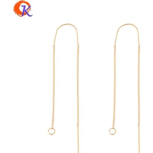 Cordial Design 30Pcs 8*60MM Jewelry Accessories/Earrings Stud/Genuine Gold Plating/Chain Shape/DIY/Hand Made/Earring Findings