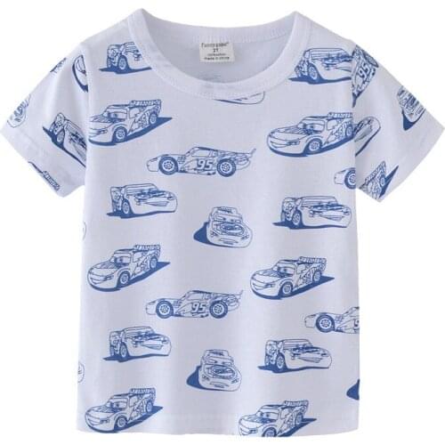 Funnygame Toddler Summer T shirts Cartoon Printed New 2020 Baby Cotton Clothing Casual Tees Tops Boys T shirts