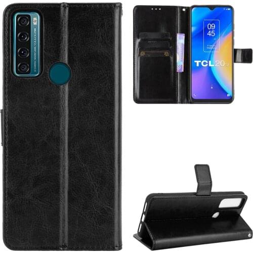 For TCL 20 Pro 5G Case Luxury Flip PU Leather Wallet Lanyard Stand Case For TCL 20 SE 20SE 20S TCL20 Phone Bags