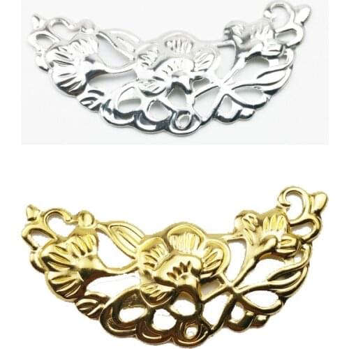 20pcs/lot 20*46mm Filigree Metal Crafts decoration For Jewelry Making DIY Accessories Box decoration Cosplay accessories