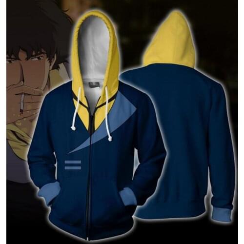 Cowboy Bebop Spike Spiegel Cosplay Costume Zipper Hoodie Sweatshirts hooded jacket