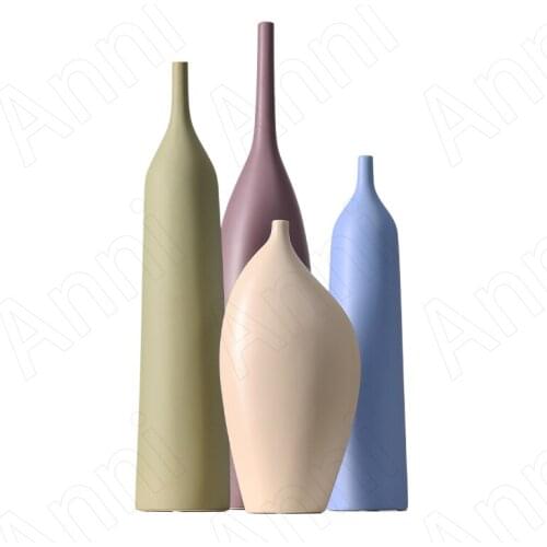 Creativity Tall Floor Vases for Living Room Nordic Modern Morandi Abstract Ceramic Flower Vase Decorative Ornaments Home Decor