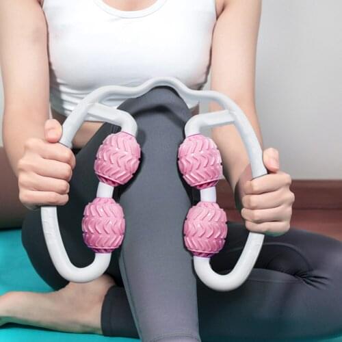 Leg Massage Slimming Roller Fitness Muscle Relaxer Yoga Exercise Ring Clip Leg Massager Sports Relaxation Wheel