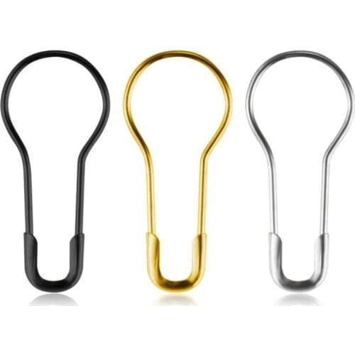 100Pcs Metal Safety Pin Gourd-shaped Gold Silver Clothing Tag Pin DIY Clothing Cross Stitch Craft Knitting Tools