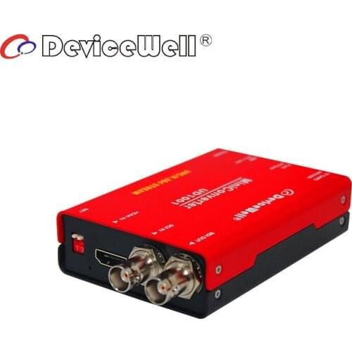 DeviceWell UD1001 SDI In to SDI Out TF Card Upgrade 1080P UVC UAC USB 5V Computers Mobilphone Stream New Video Mini Converter
