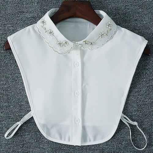 Three-dimensional embroidery false collar lace Pearl Bead women Detachable Shirt Sweat Hot Sale Fashion Clothes Accessories