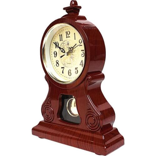 Nordic Retro Table Clock Silent Pendulum Large Desk Clock American Vintage Bedroom Bedside Desktop Clock Living Room Gift Ideas
