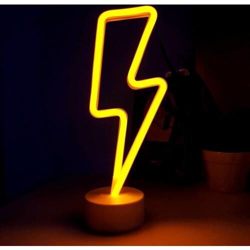 Neon Luminous lightning Lamp Usb + battery