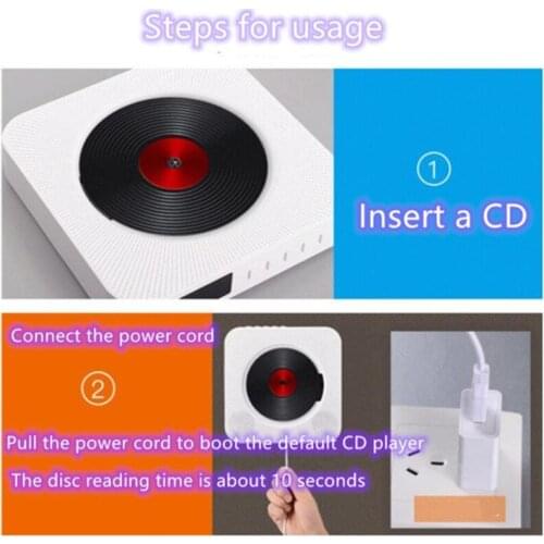 The new wall-mounted CD player with early screen prenatal education to learn English to repeat Bluetooth CD player