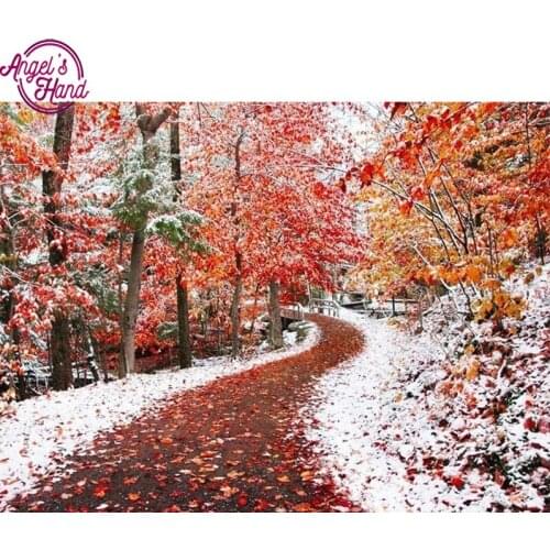 Full square diamond 5D DIY diamond embroidery winter forest load diamond painting Cross Stitch Rhinestone mosaic decoration