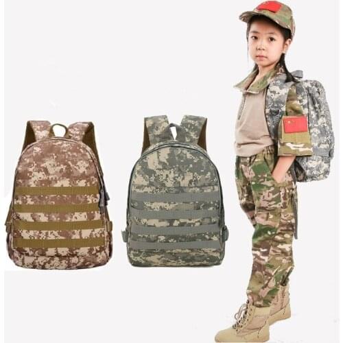 Children Student Computer Backpack Kids Outdoor Camping Sports Travel Climbing Camouflage Training Airsoft Military Tactical Bag