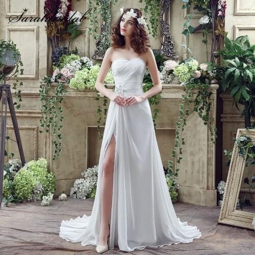 Sarahbridal Sleeveless Wedding Dresses
