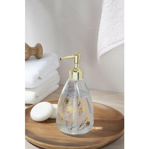Glass Soap Dispenser Bath Liquid Soap Box Decorative Soap Dispenser Models Gold