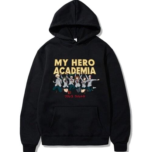My Hero Academia Hoodie Male Loose Long Sleeve Sweatshirt Womens Sportswear Japanese Anime Clothes Teens Casual Pullover Tops