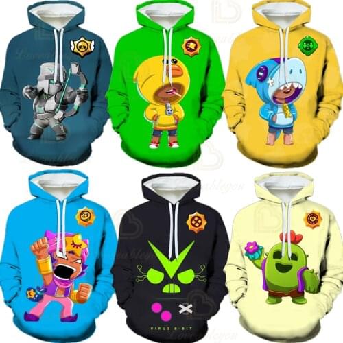 Crow Star Hoodie 3D Print Sweatshirt Star Kids Game Cartoon Hoodies Crow Clothes for Child Boy Girl
