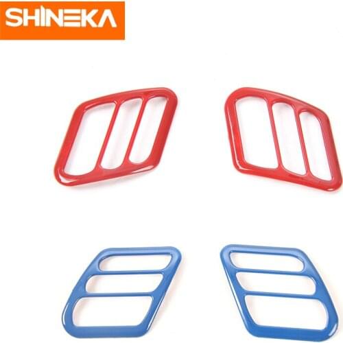 SHINEKA Interior Mouldings For Jeep Wrangler TJ 1997-2006 Dash Board Air Outlet Vent Trim Decoration Stickers for Wrangler TJ