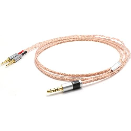 Hight Quality 8 Cores 7N OCC Single Crystal Copper Headphone Upgrade Cable for Me ze 99 Classics/t1 t5p/D600 D7100