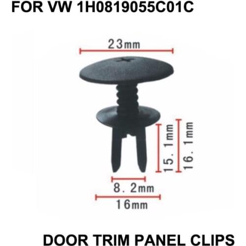1H0819055C01C 10x Fastener Clip For Volkswagen Vw Mk3 III Golf Jetta Passat A3 Vento Skoda Octavia Rain Tray Trim Plastic rivet