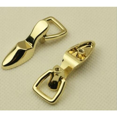 100 PCS/lot) wholesale metal luggage handbag shoulder straps sides high heels shape chain link buckle hardware accessories