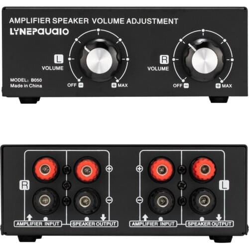 150W 14AWG Desktop Passive Speaker Volume Control Box Amplifier Speaker Volume Adjustment & Separate Left/Right Channel Control