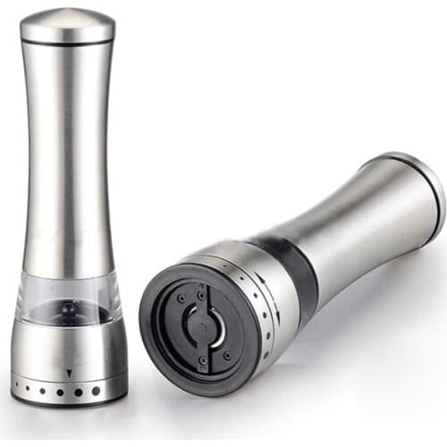 2 Pcs/Lot Salt And Pepper Grinder Pepper Mill Manual Salt Grinder Mill For Spices Pepper Shakers Spice Grinder Ceramic Mill