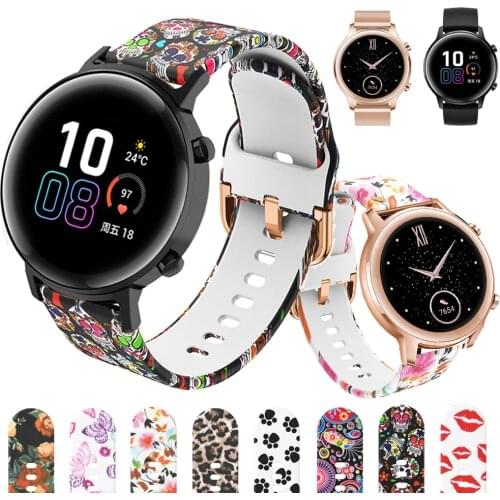 20mm Watch Strap For Huawei Honor magic Watch 2 GT 2 42mm Silicone Band Wrist Replacement Sports Smart Wristband Bracelet Band