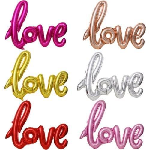 300 Pcs Large Love Letter Foil Balloon Anniversary Wedding Valentines Day Birthday Party Decoration Photo Props Wholesale K1