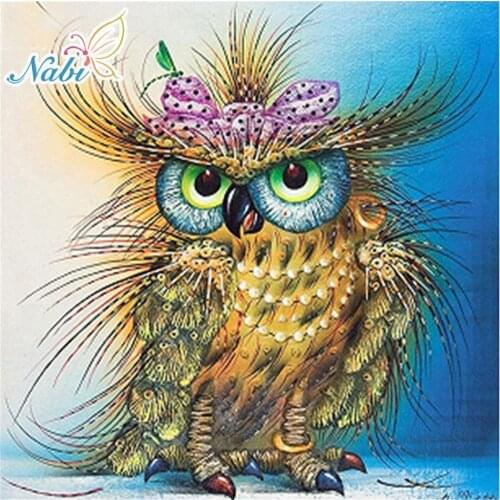 5d diy diamond painting full square Diamond embroidery animals owl - diamond mosaic diamant painting 569DD