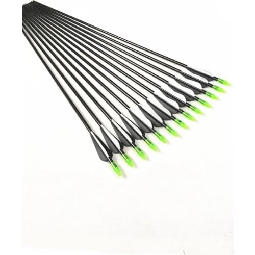 6 / 12/24 pcs,30 Inch Fiberglass Arrow, Spine 500, color 1 White and 2 Purple, Od8mm, for Composite or Reverse Arch Hunting