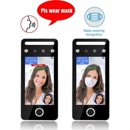 New AI07F AI Dynamic Face Facial Recognition Biometric Fingerprint Time Attendance Machine And Door Access Control Terminal