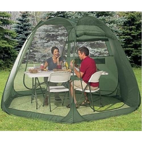 Outdoor travel speed open automatic tent Beach tent mosquito net gauze tent 5-10 people pop up pergola