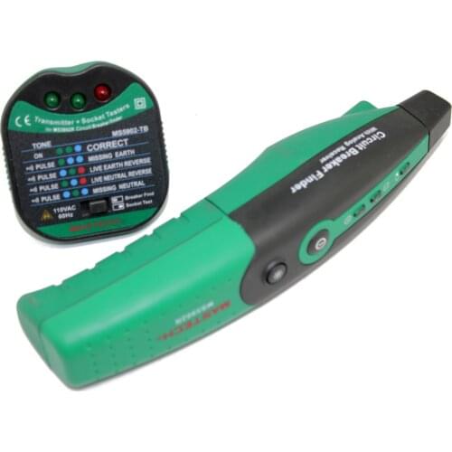 MASTECH MS5902 Circuit Breaker LED Tester Finder CATII 600V Zeroline audible 220V EU Plug