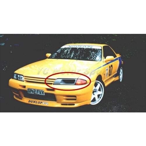 Car Accessories Carbon Fiber Headlight Cover Fit For 1989-1994 R32 GTS GTR LHS Vented Headlight Intake Replacement Car-Styling