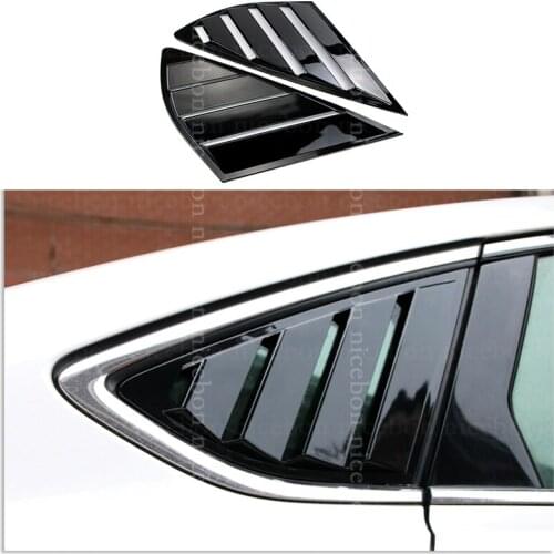 Fit ForFord Fusion Mondeo 4D shiny Rear Quarter Panel Window Side Louvers Vent 2pcs