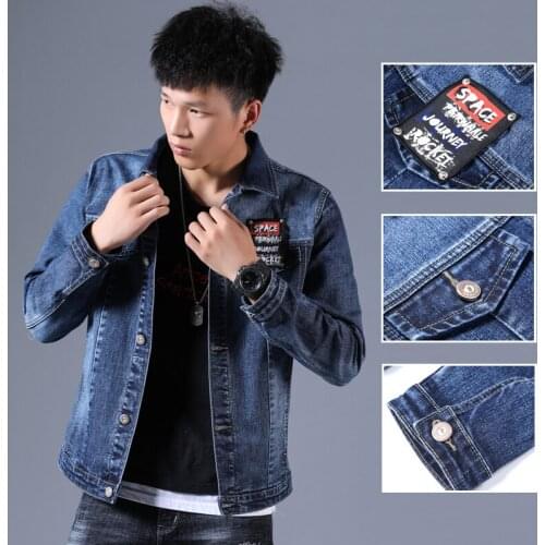 Man Jean Male Jacket For Men Bomber Denim Jeans Jackets Casaco Masculino MenS Coat Streetwear Blue Casual High Quality
