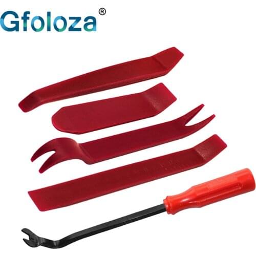 Gfoloza Car Removal Pry Repair Tools Panel Dash Nail Puller Radio Audio Door Repairing Clip Trim Automobile Tool Plastic 5PCS