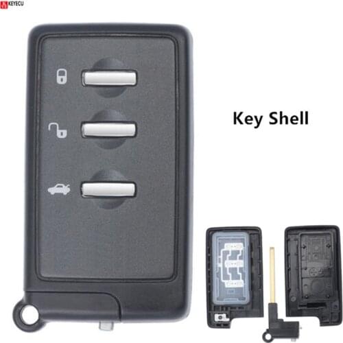 Keyecu for Subaru Forester Impreza Legacy Outback Tribeca XV Remote Key Shell Case Fob 14ACR-01 with uncut blade small key