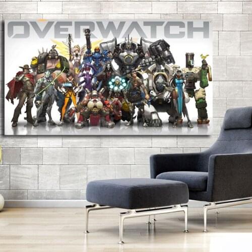 Favorite Overwatchs Characters Wall Art Canvas Poster And Print Canvas Painting Decorative Picture For Living Room Home Decor