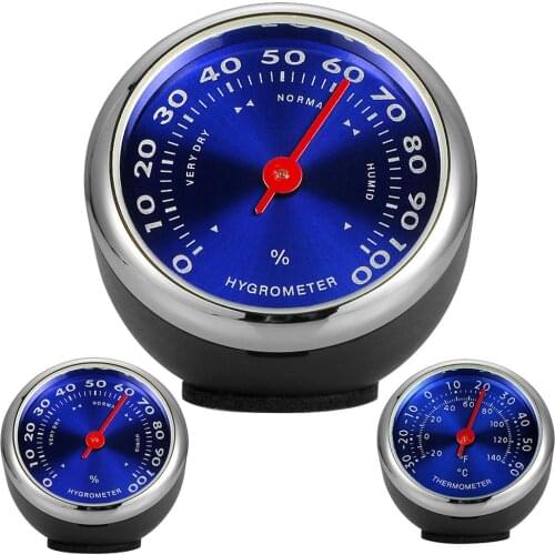 Mini Car Dashboard Thermometer Hygrometer Mechanical Ornament Auto Decoration