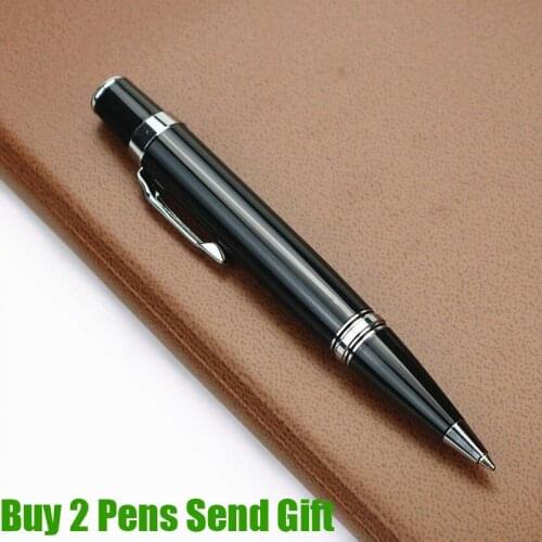 New Arrival Short Fat Shape Metal Ballpoint Pen Business Men Twist Writing Pen Buy 2 Pens Send Gift