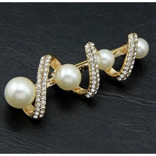 Wholesale vintage brooch pins love wedding jewelry pins and brooches for women flower broche Imitation pearls