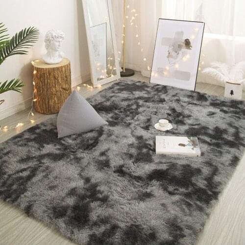 Motley Gradient Tie-dye Carpet Living Room Bedroom Bedside Rug Nordic Minimalist Sofa Bedside Mat Coffee Table Silk Floor Carpet