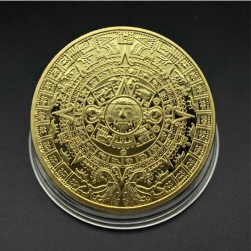 Pyramids Gold American Maya Coins Silver Non-currency Aztec Mexico Foreign Memorial